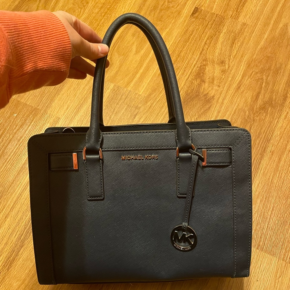 Michael Kors navy blue purse! Only used for a week, I just prefer a smaller bag!